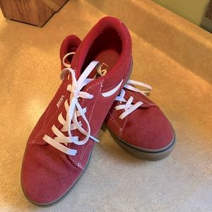 Big boys red suede Vans